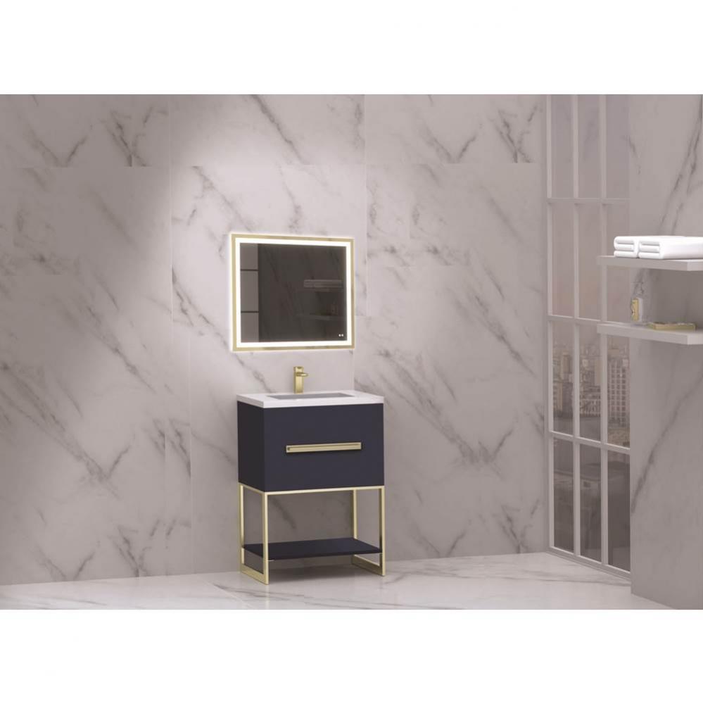 Madeli Loft 24'' Free Standing Vanity Cabinet Sapphire/HW: Polished Chrome(PC)