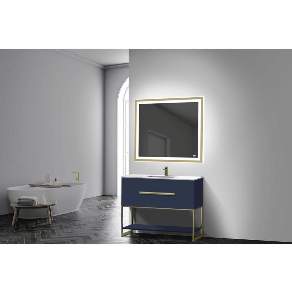 Madeli Loft 42'' Free Standing Vanity Cabinet Sapphire/HW: Matte Black(MB)