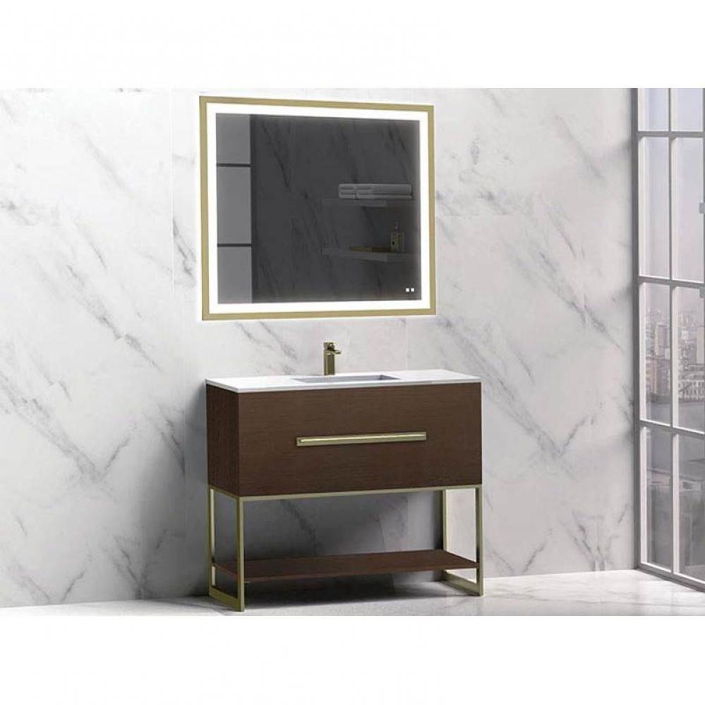 Madeli Loft 42'' Free Standing Vanity Cabinet Walnut/HW: Polished Nickel  (PN)