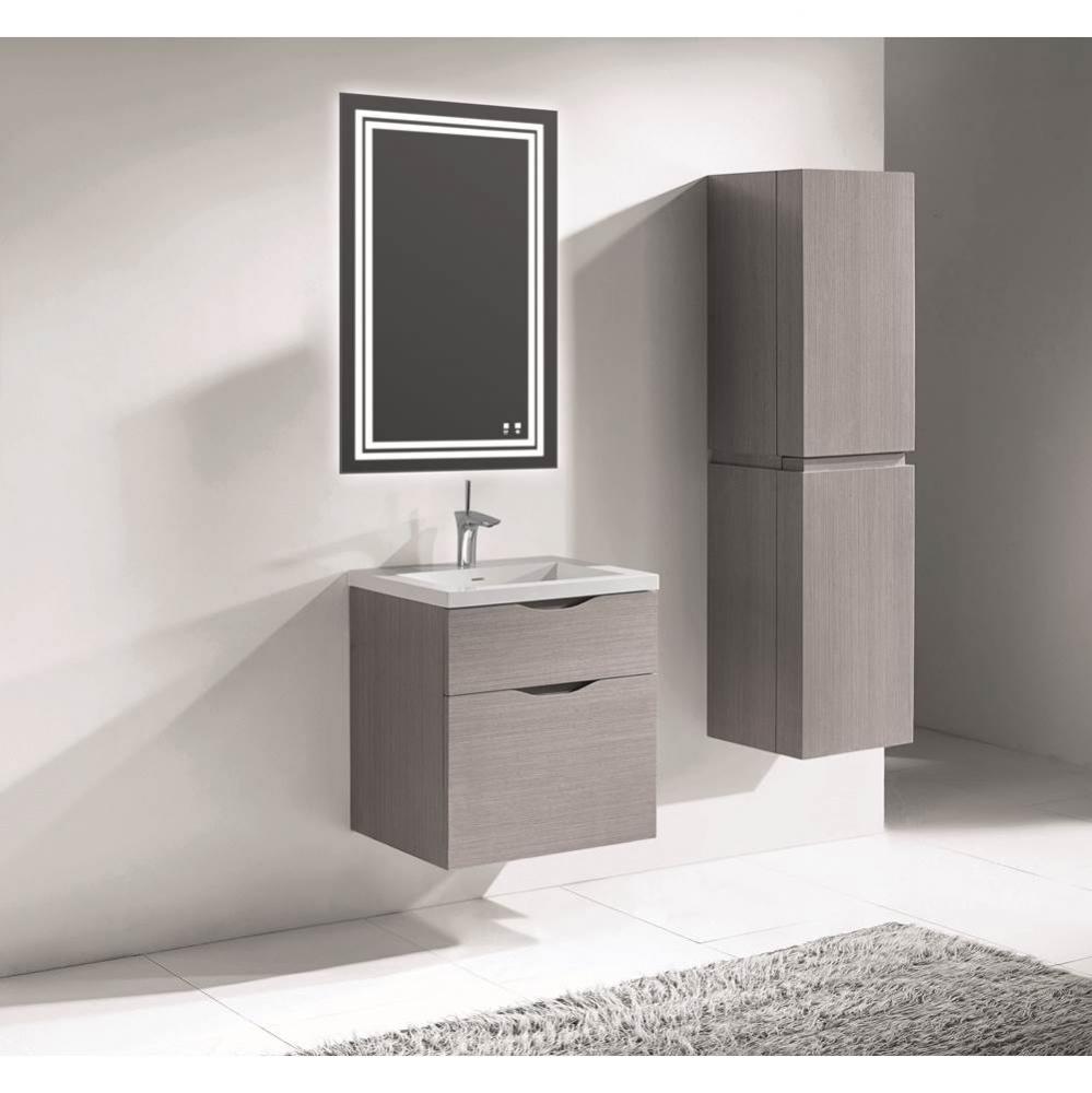 Madeli Bolano 24'' Wall hung Vanity Cabinet Ash Grey Finish