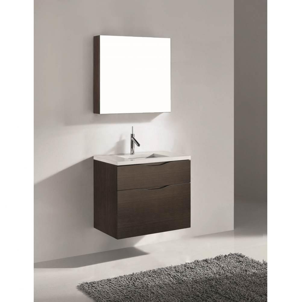 Madeli Bolano 30'' Wall hung Vanity Cabinet Walnut Finish