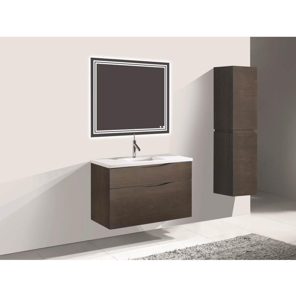 Madeli Bolano 42'' Wall hung Vanity Cabinet Walnut Finish
