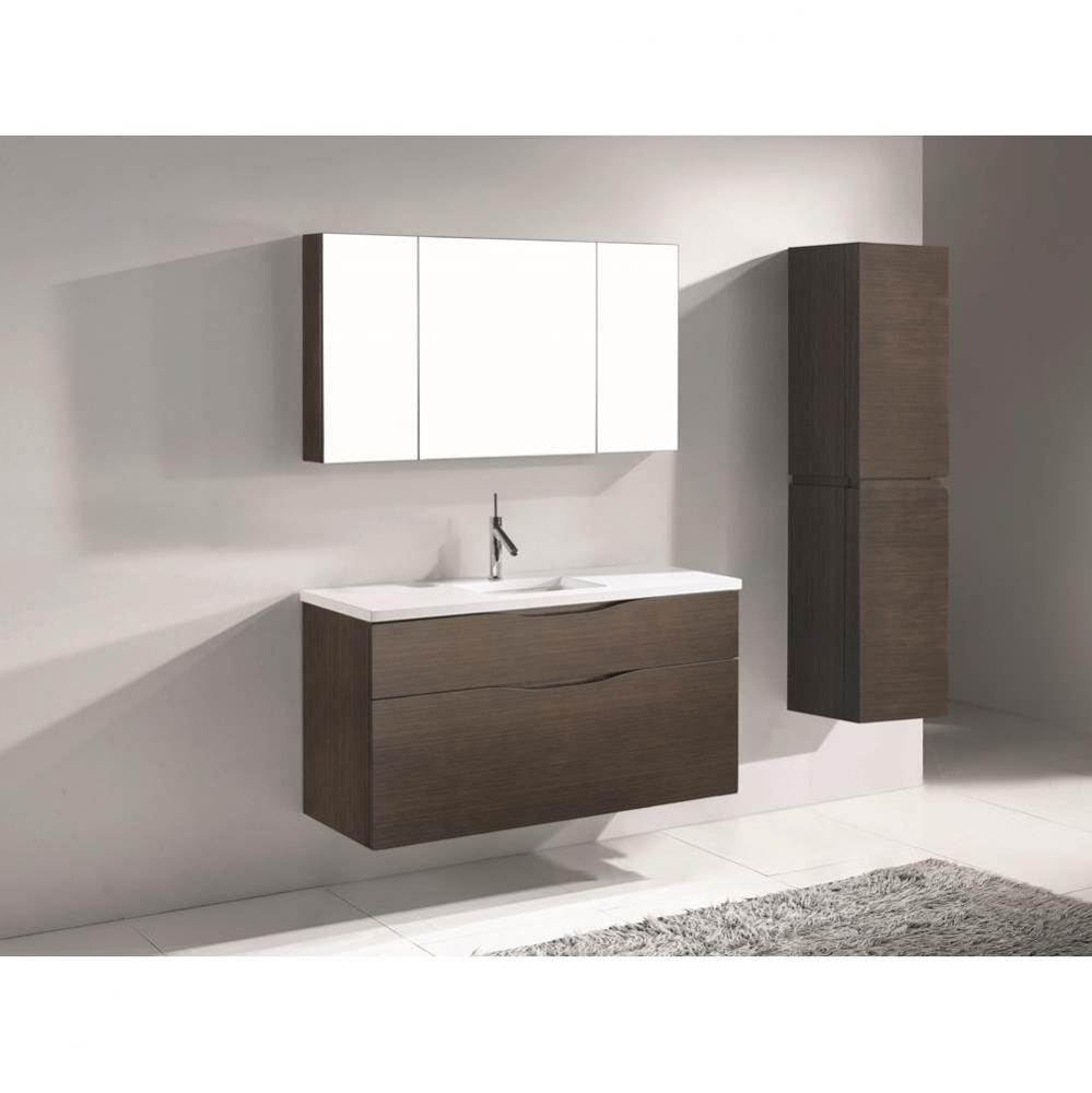 Madeli Bolano 48C'' Wall hung Vanity Cabinet Walnut Finish