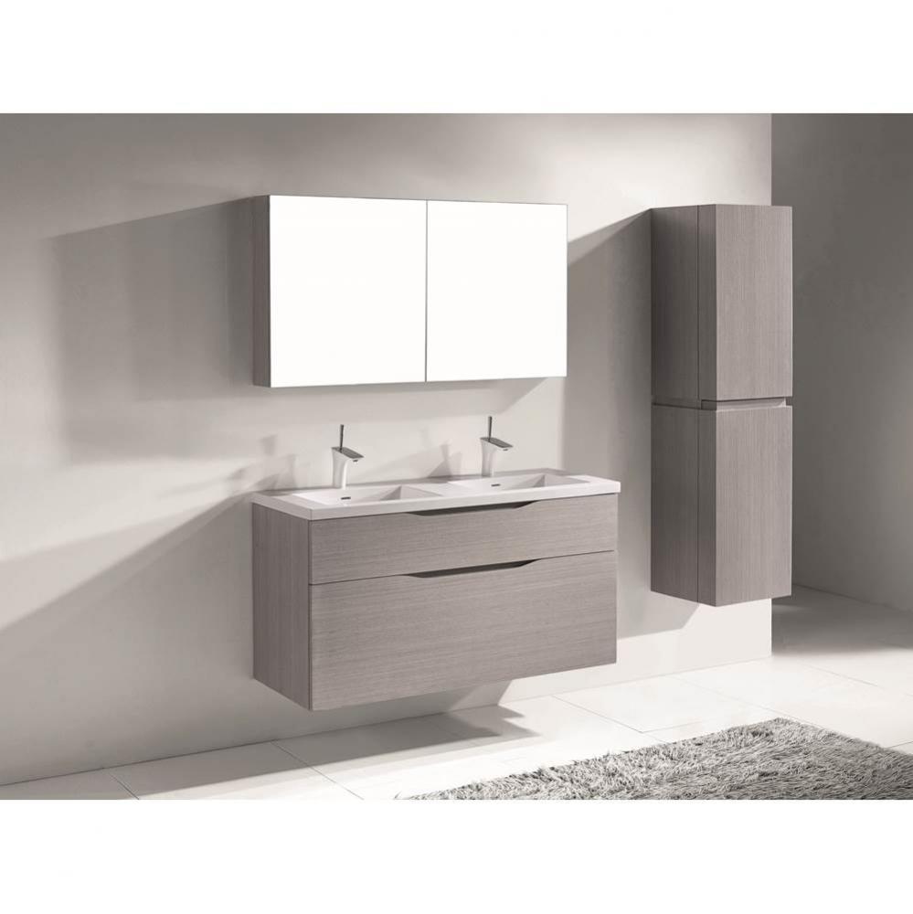 Madeli Bolano 48D'' Wall hung Vanity Cabinet Ash Grey Finish