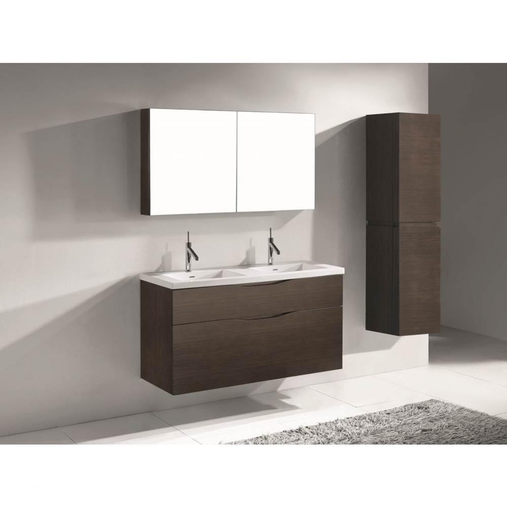 Madeli Bolano 48D'' Wall hung Vanity Cabinet Walnut Finish