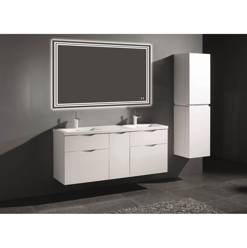 Madeli Bolano 60D'' Wall hung Vanity Cabinet White Finish