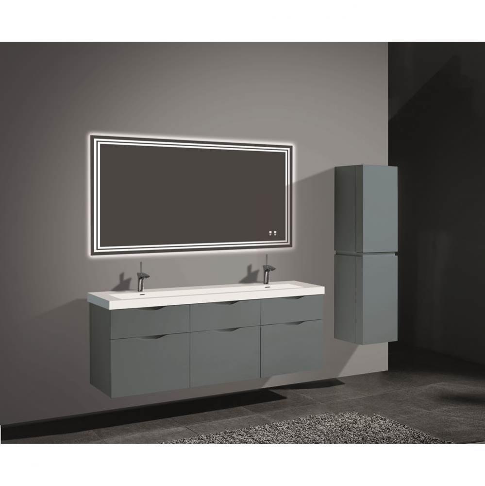 Madeli Bolano 72'' Wall hung Vanity Cabinet Studio Grey Finish