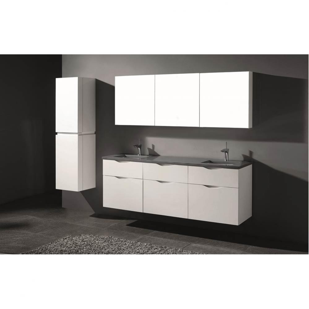 Madeli Bolano 72'' Wall hung Vanity Cabinet White Finish
