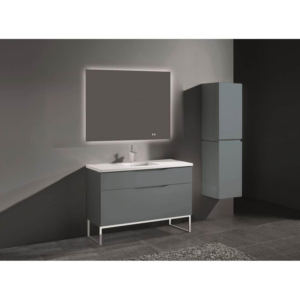 Madeli Milano 48C'' Free Standing Vanity Cabinet Studio Grey/HW: Polished Chrome(PC)