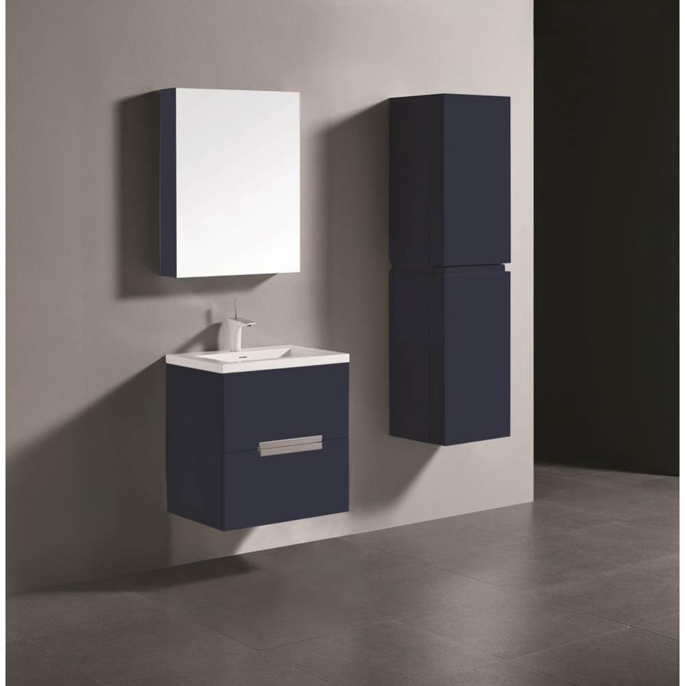 Madeli Urban 24'' Wall hung Vanity Cabinet in Sapphire Finish/HW: Matte Black(MB)