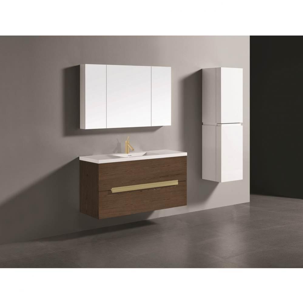 Madeli Urban 48C'' Wall hung  Vanity Cabinet in Brandy Finish/HW: Polished Chrome(PC)