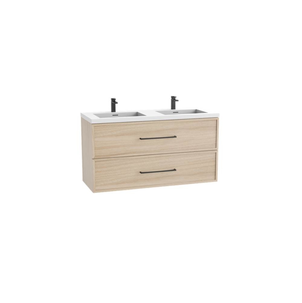 Apex 48D'' Wall hung  Vanity Cabinet in Natural Oak Finish/HW: No Handle
