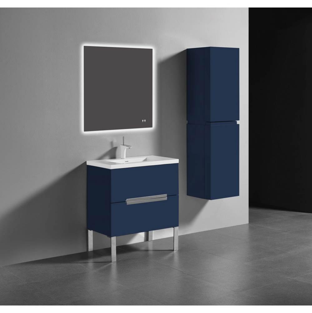 Soho 30'' Free standing Vanity Cabinet in Sapphire/HW: Polished Chrome(PC)