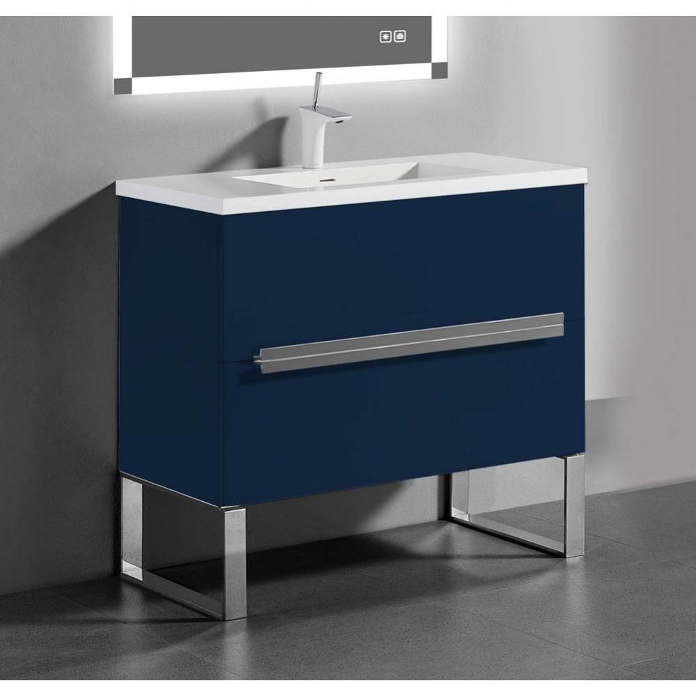 Madeli Soho 42'' Free standing Vanity Cabinet in Sapphire/HW: Polished Chrome(PC)