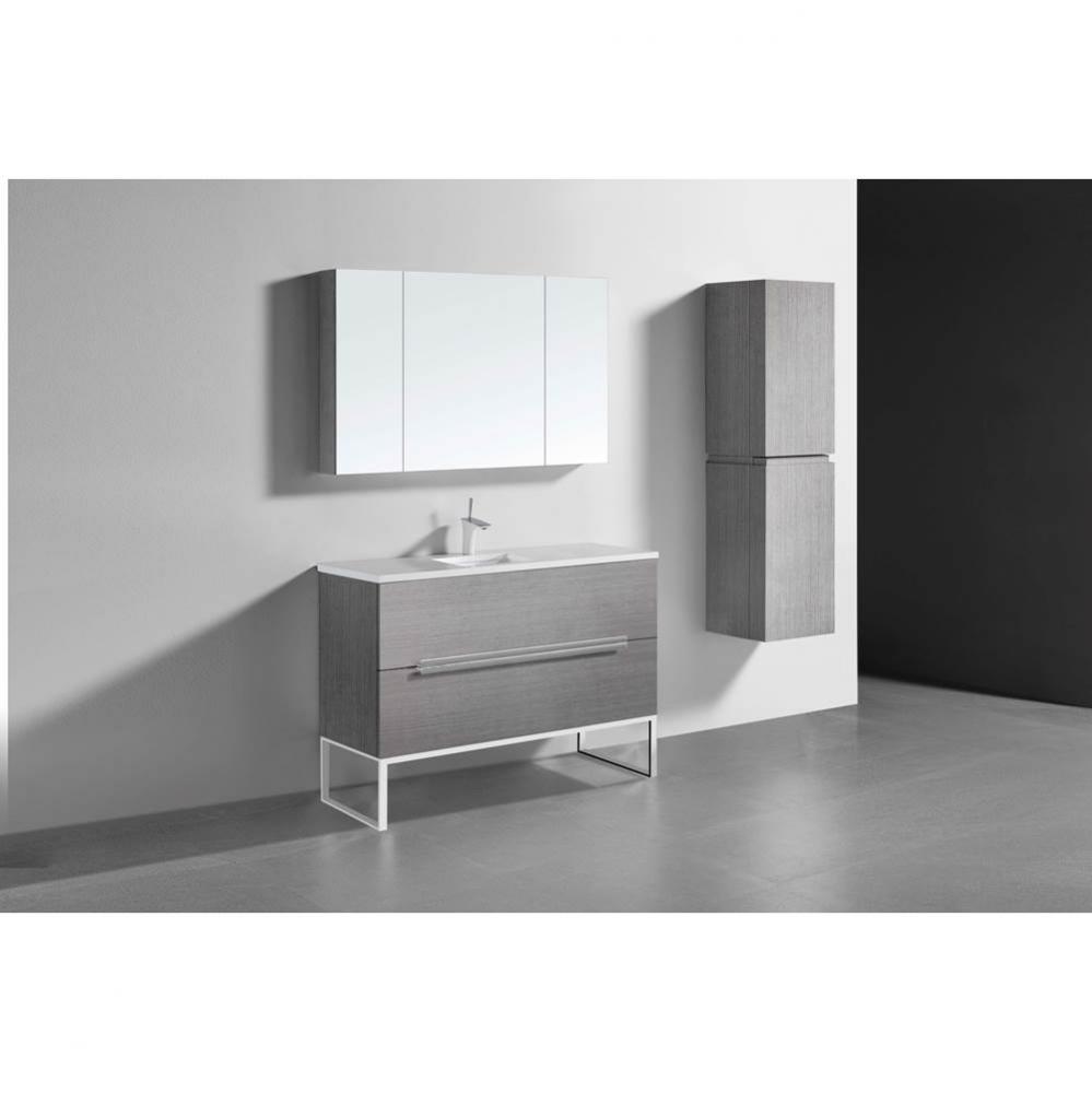 Madeli Soho 48C'' Free standing Vanity Cabinet in Ash Grey/HW: Brushed Nickel(BN)