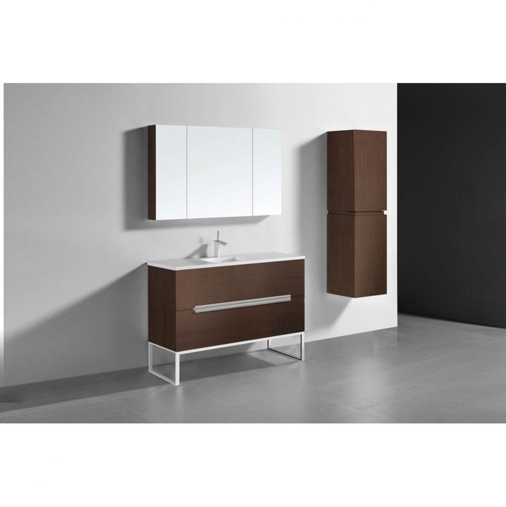 Madeli Soho 48C'' Free standing Vanity Cabinet in Walnut/HW: Brushed Nickel(BN)