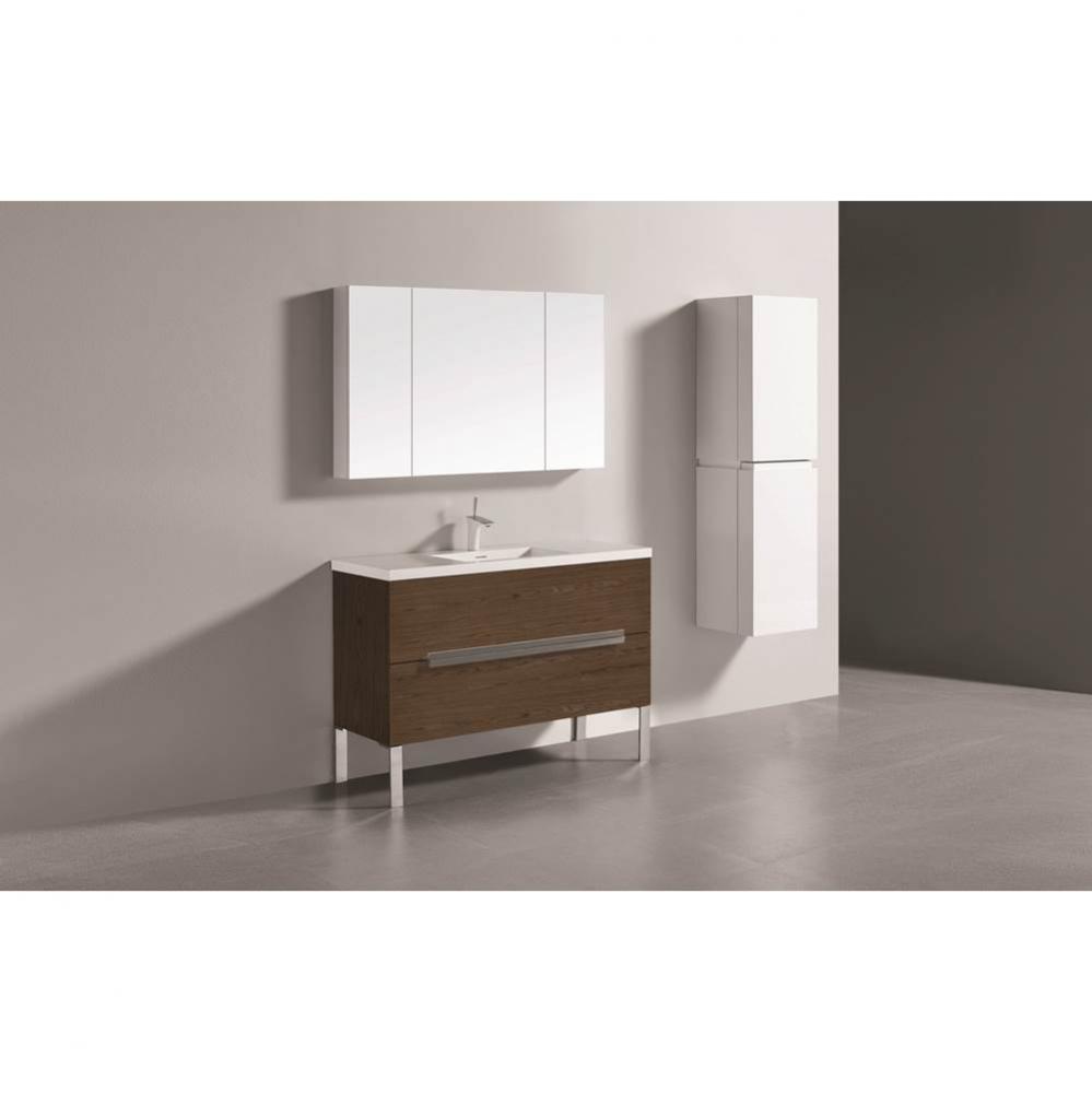 Madeli Soho 48C'' Free standing Vanity Cabinet in Brandy/HW: Polished Chrome(PC)