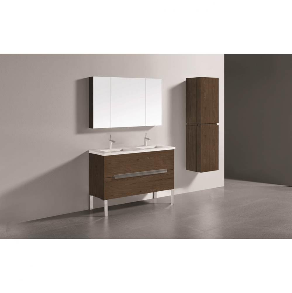 Madeli Soho 48D'' Free standing Vanity Cabinet in Brandy/HW: Polished Chrome(PC)