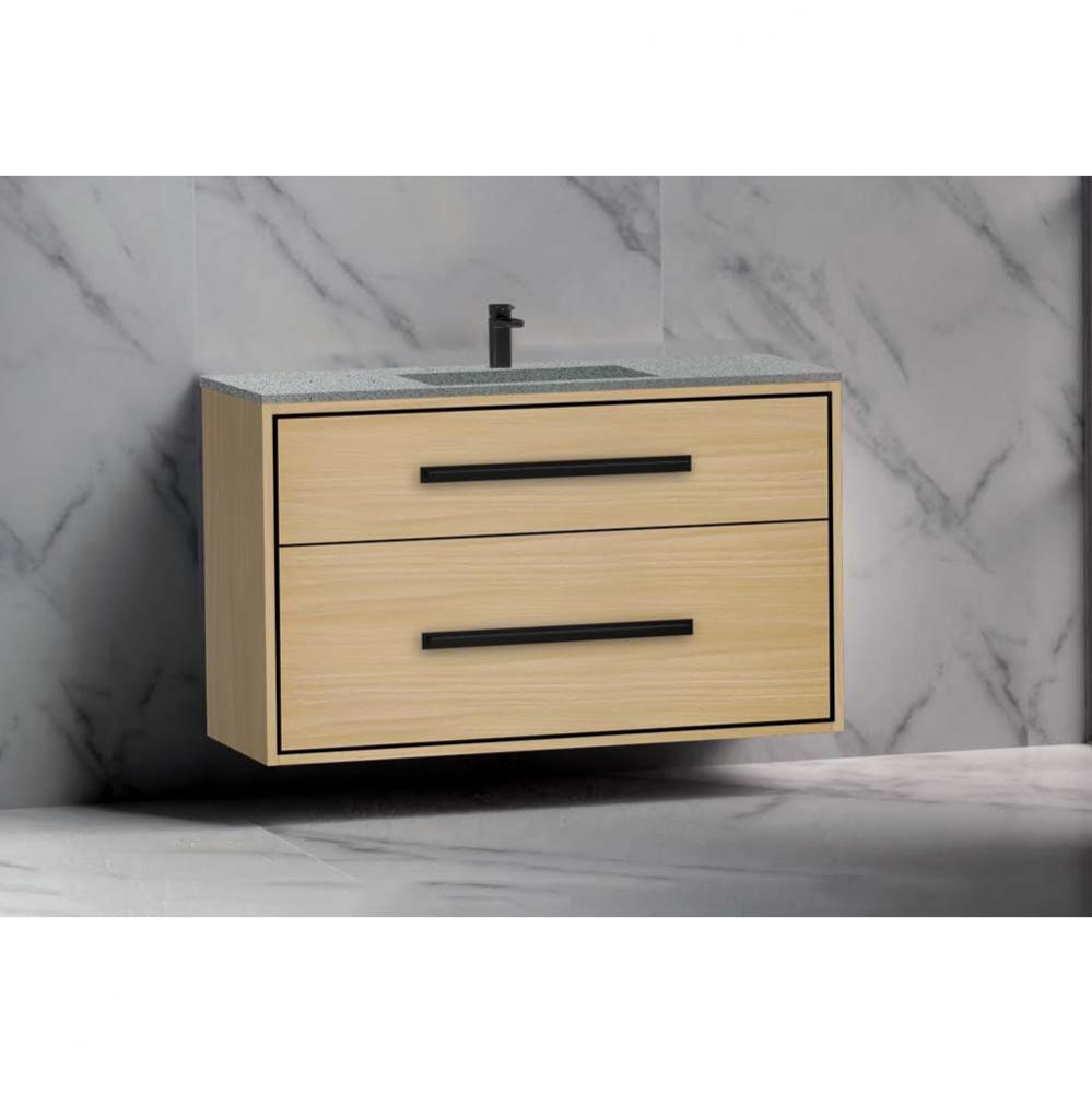 Madeli Apogee 48C'' Wall hung Vanity Cabinet in Natural Oak/HW: Polished Chrome(PC)