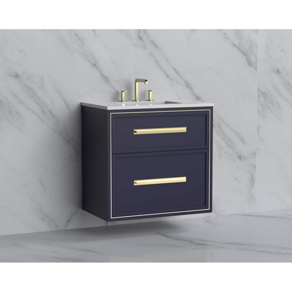 Madeli Edge 30'' Wall hung Vanity Cabinet in Sapphire/HW: Handles Polished Nickel(PN)
