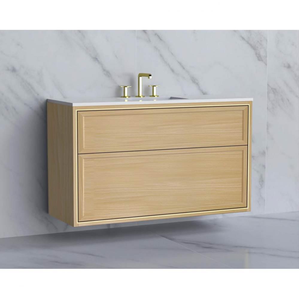 Madeli Edge 48C'' Wall hung Vanity Cabinet in Natural Oak/HW: No Handles - Inlay  Brushe