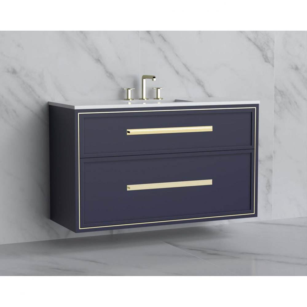 Madeli Edge 48C'' Wall hung Vanity Cabinet in Sapphire/HW: Handles Polished Nickel(PN)