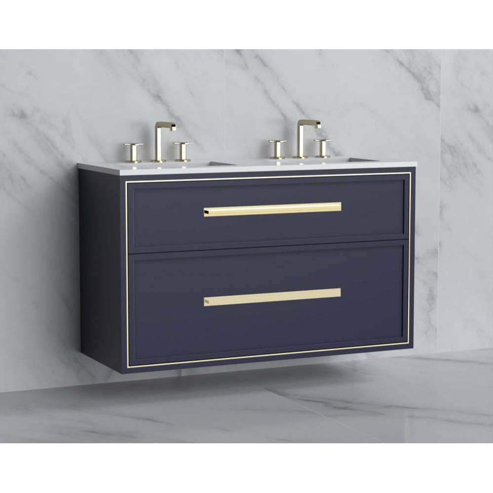 Madeli Edge 48D'' Wall hung Vanity Cabinet in Sapphire/HW: Handles Matte Black(MB)