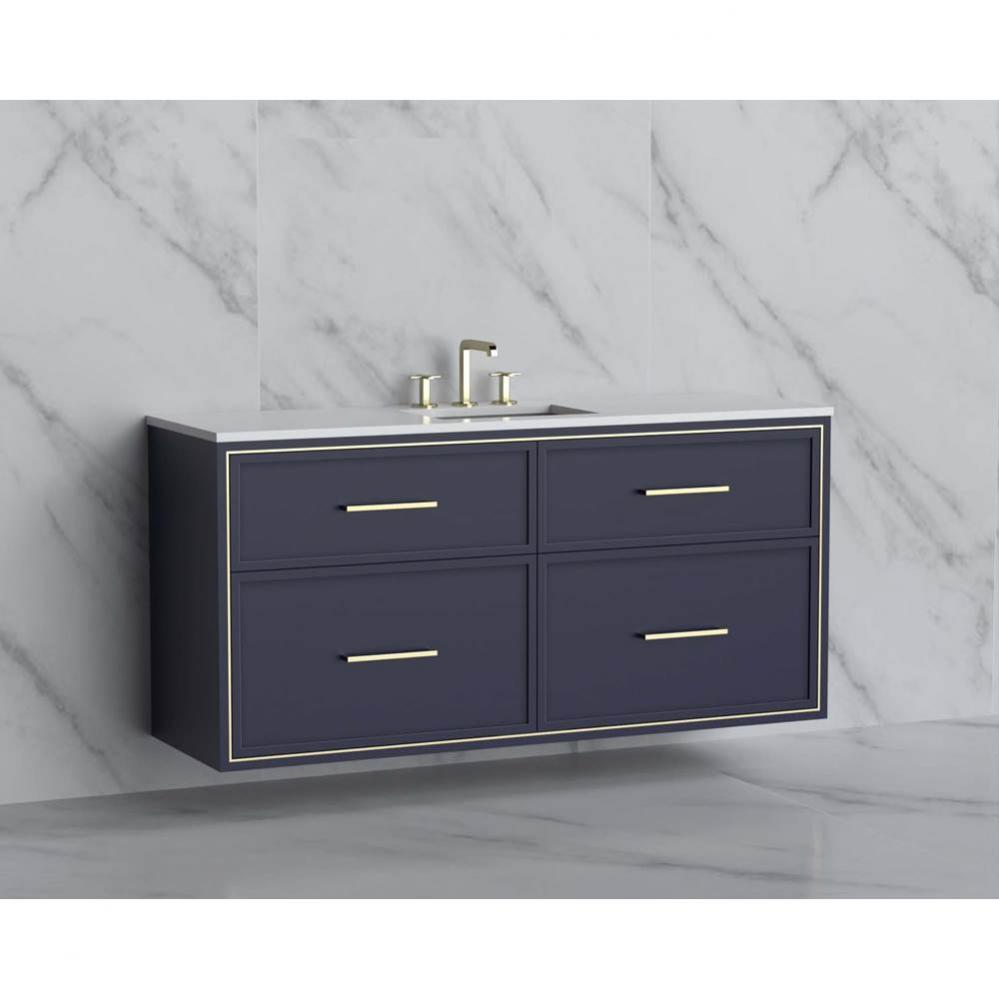 Madeli Edge 60C'' Wall hung Vanity Cabinet in Sapphire/HW: Handles Matte Black(MB)