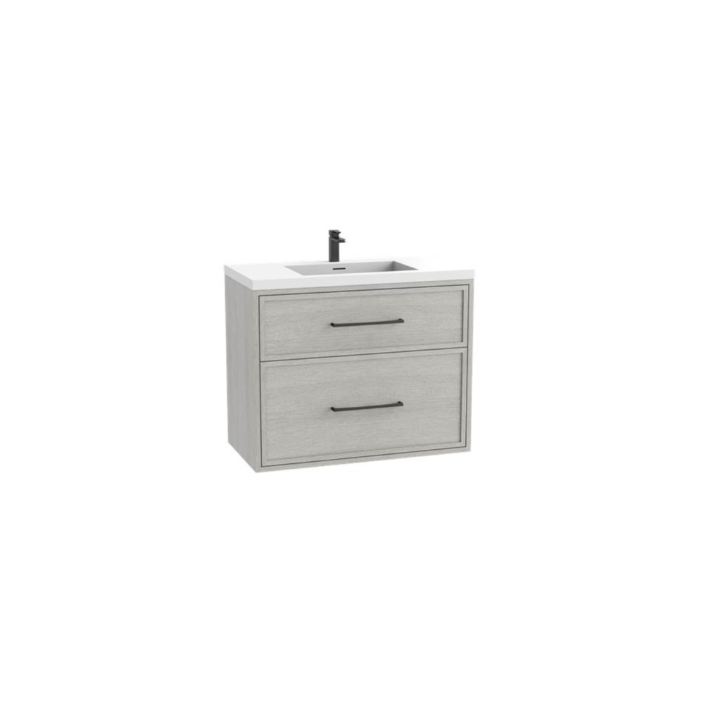 Edge SE  42'' Wall hung Vanity Cabinet in Coastal Grey/HW: Handles Polished Chrome(PC)