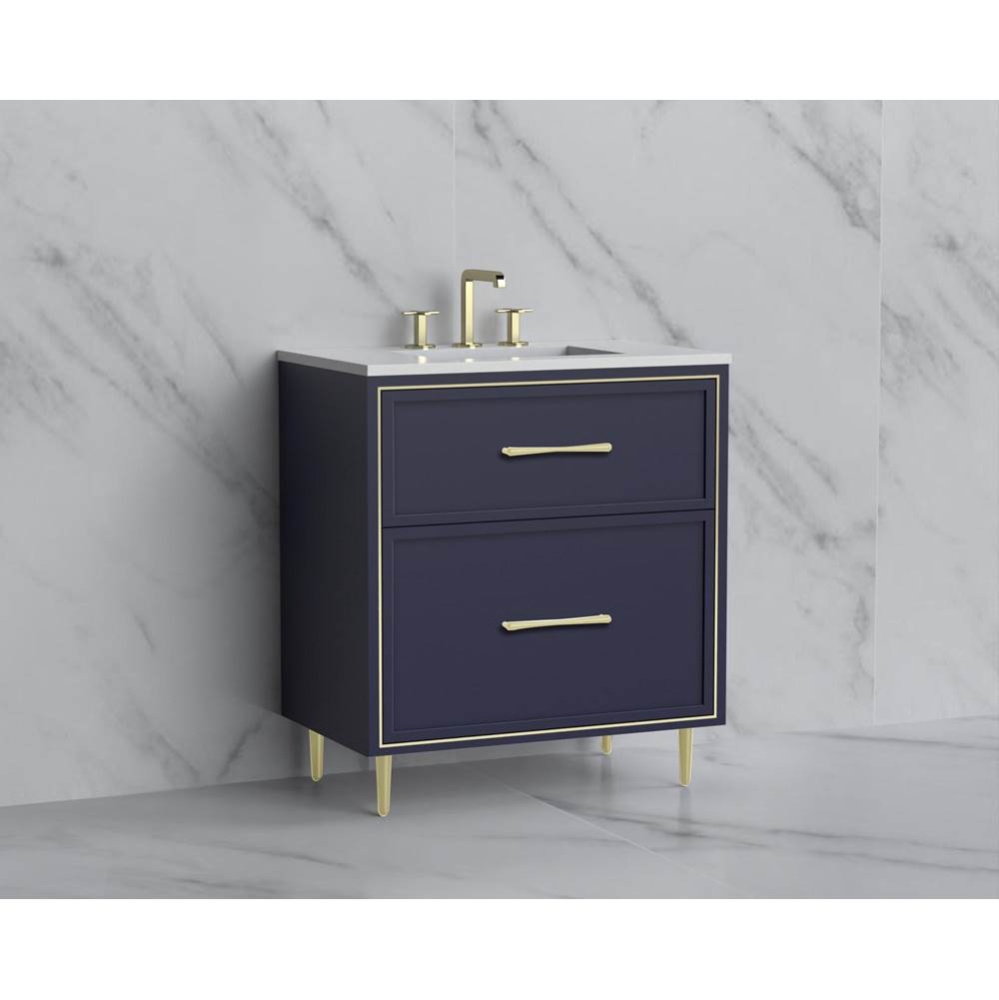 Profile 30'' Free standing Vanity Cabinet in Sapphire/HW: Polished Chrome(PC)