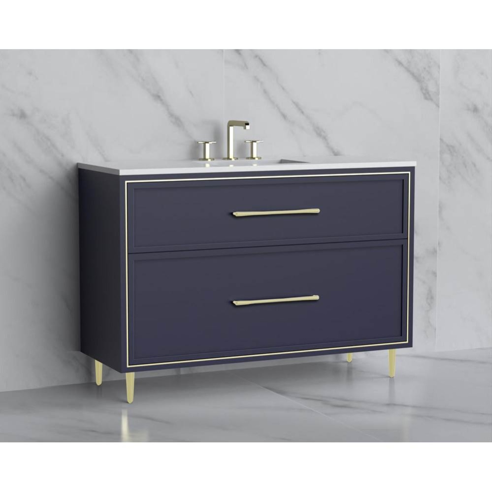 Profile 48C'' Free standing Vanity Cabinet in Sapphire/HW: Polished Chrome(PC)
