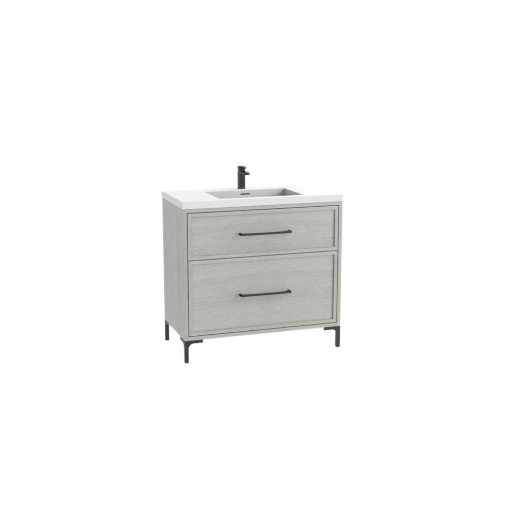 Profile SE 42'' Free standing Vanity Cabinet in Coastal Grey/HW: Polished Chrome(PC)