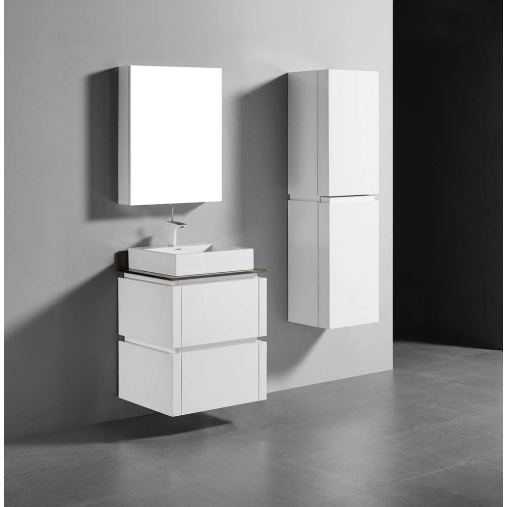 Madeli Cube 24'' Wall hung  Vanity Cabinet in White Finish