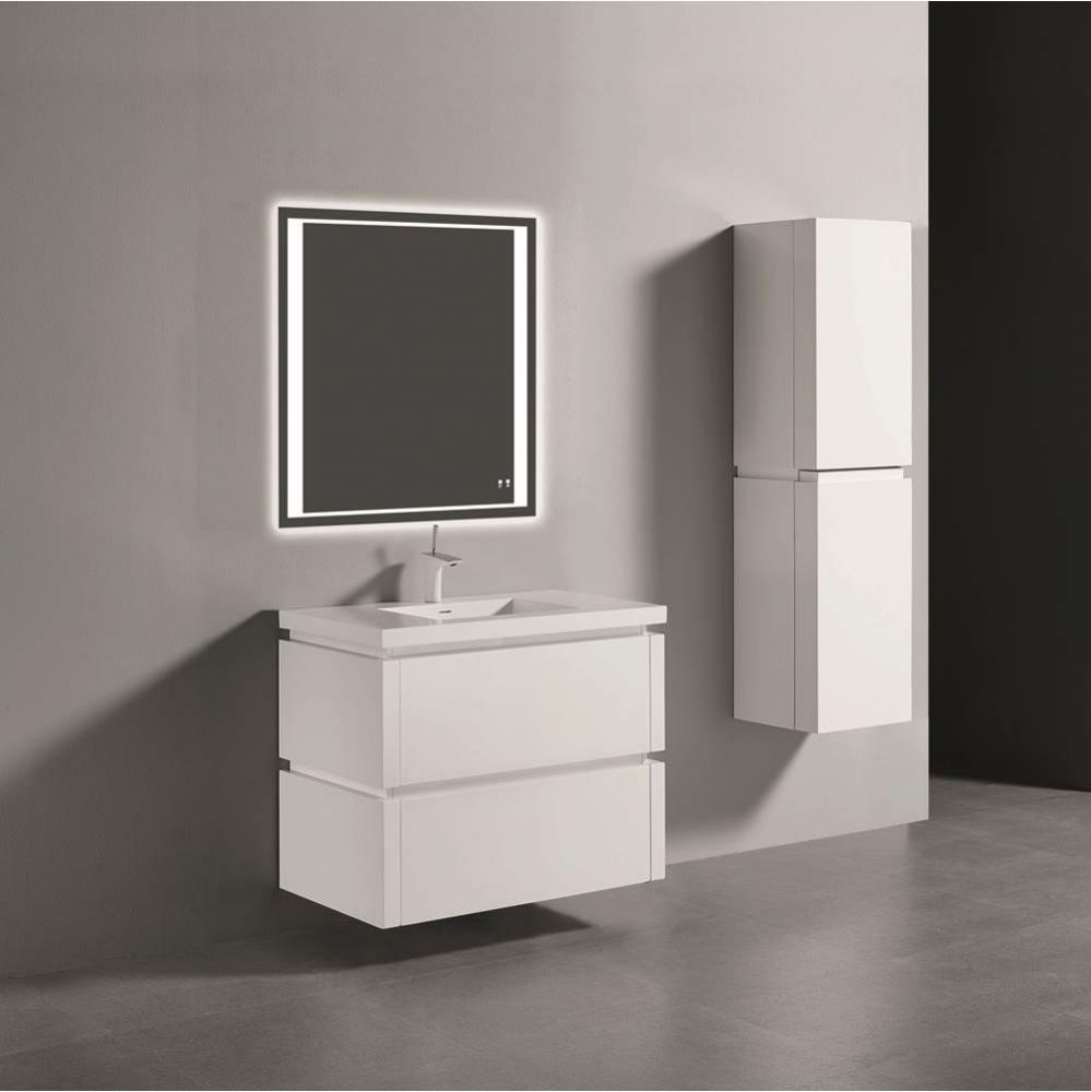 Madeli Cube 36'' Wall hung  Vanity Cabinet in WhiteFinish