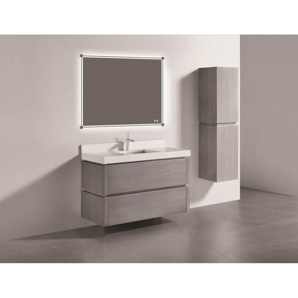 Madeli Cube 48C'' Wall hung  Vanity Cabinet in Ash Grey Finish