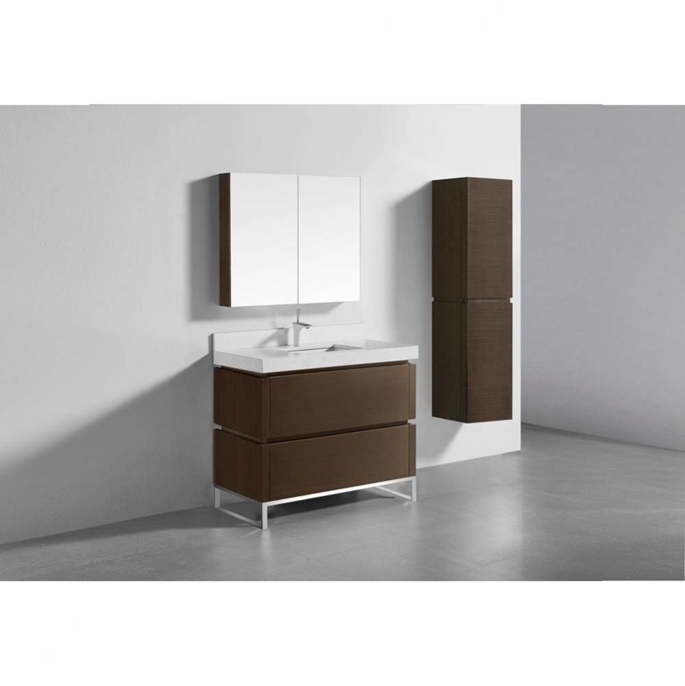 Metro 42'' Free Standing Vanity in Walnut/HW: Polished Chrome(PC)