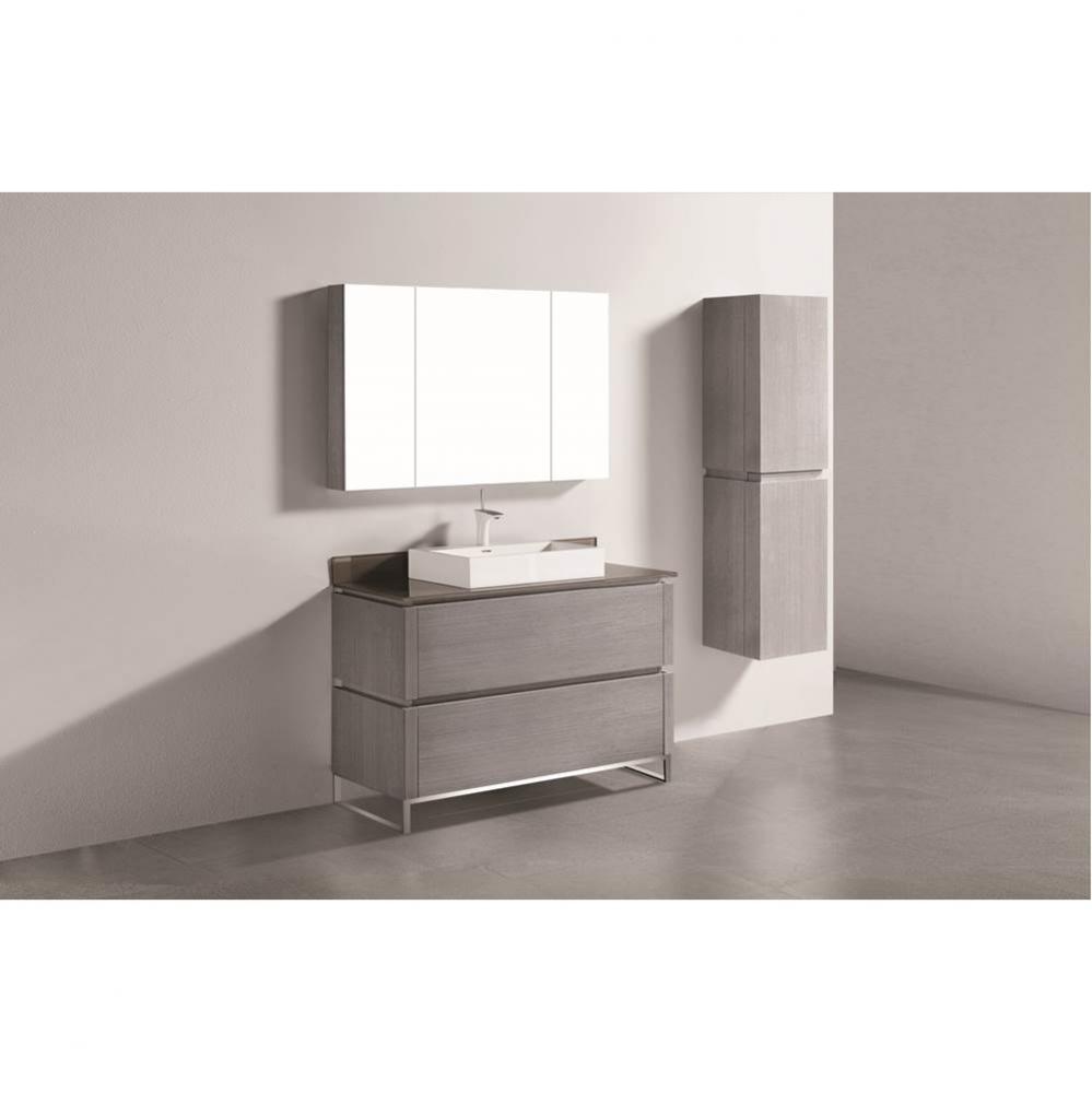 Madeli Metro 48C'' Free Standing Vanity in Ash Grey/HW: Polished Chrome(PC)