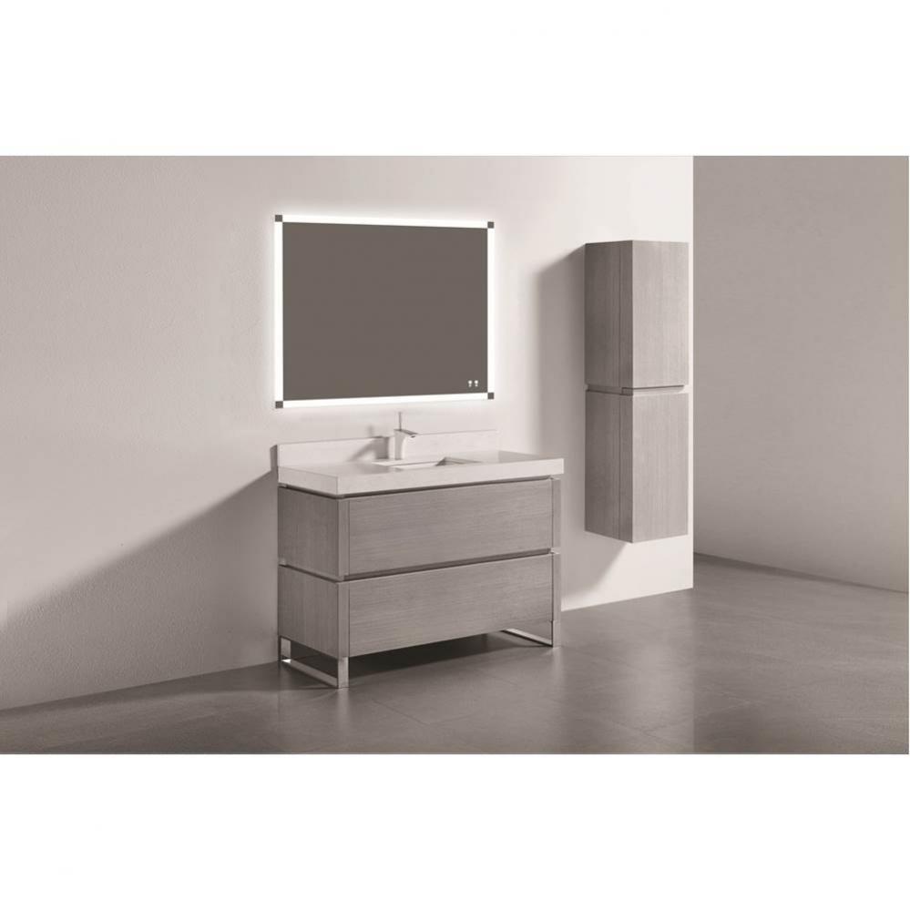 Madeli Metro 48C'' Free Standing Vanity in Ash Grey/HW: Polished Chrome(PC)