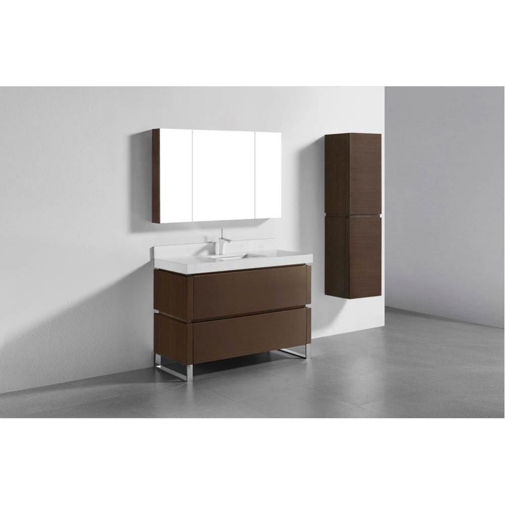 Madeli Metro 48C'' Free Standing Vanity in Walnut/HW: Brushed Nickel(BN)