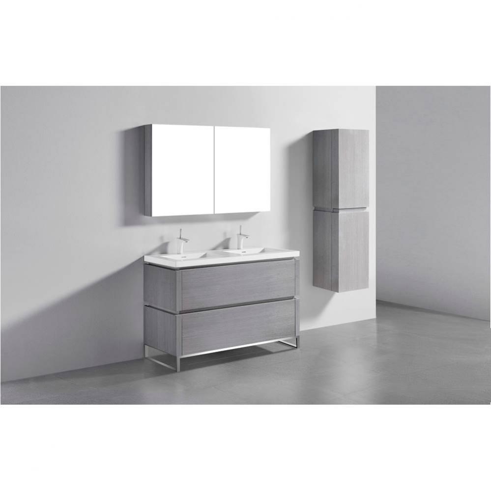 Madeli Metro 48D'' Free Standing Vanity in Ash Grey/HW: Polished Chrome(PC)