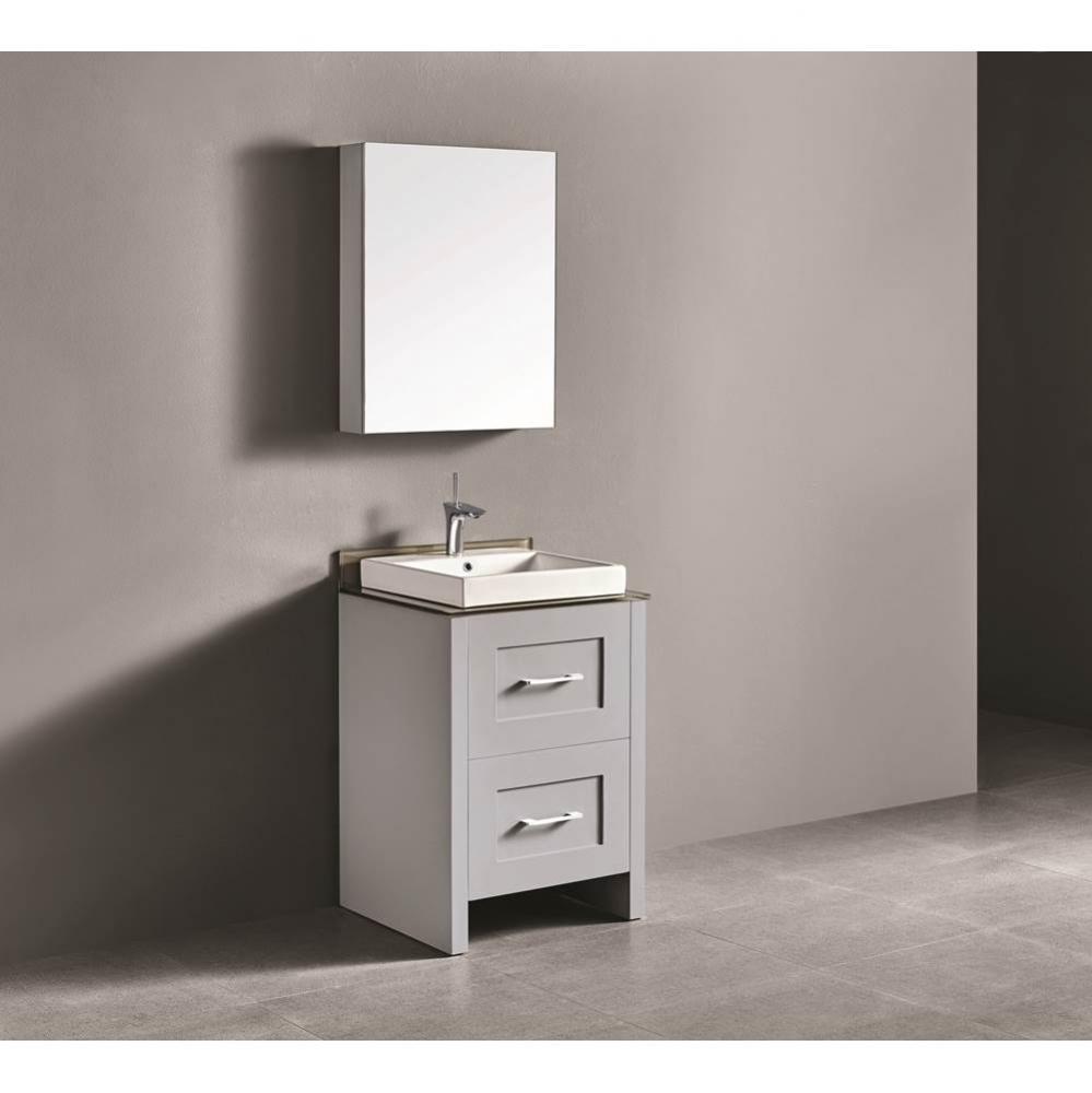 Madeli Retro 24'' Free Standing Vanity Whisper Grey/HW: Polished Chrome(PC)