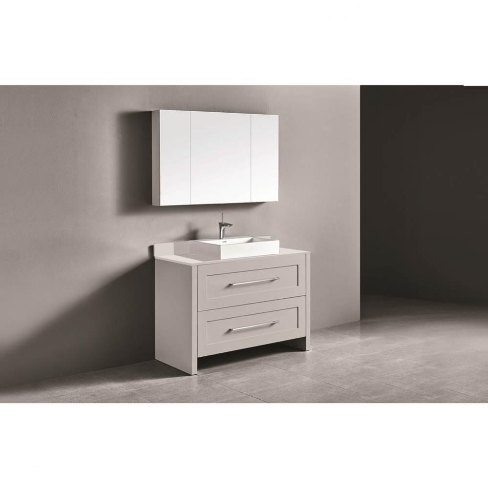 Madeli Retro 48C'' Free Standing Vanity Whisper Grey/HW: Brushed Nickel(BN)