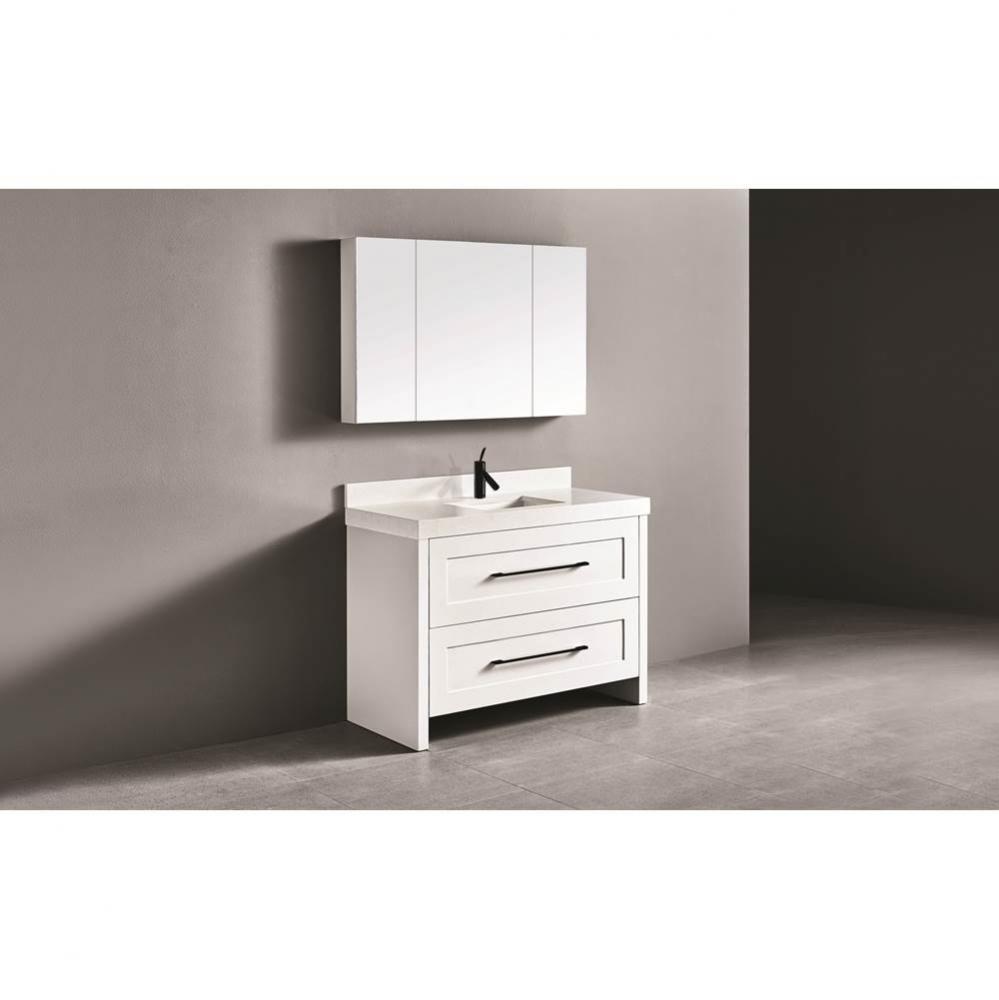 Madeli Retro 48C'' Free Standing Vanity White/HW: Polished Chrome(PC)