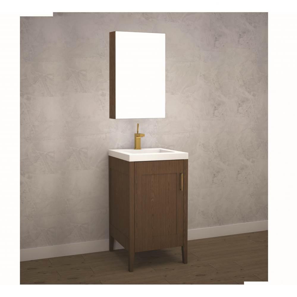 Madeli Encore 20'' Free Standing Vanity Brandy/HW: Brushed Nickel(BN)