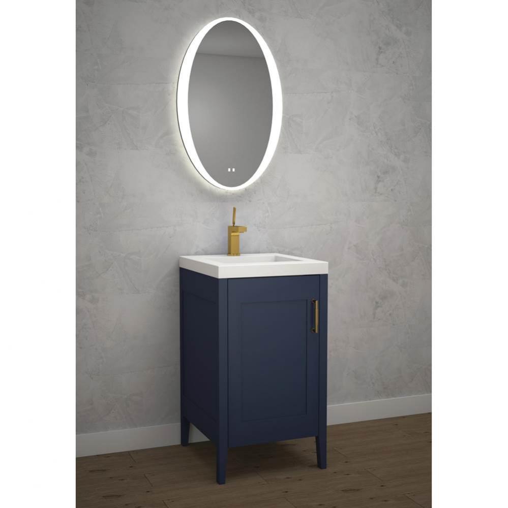 Encore 20''. Sapphire, Free Standing Cabinet, Polished Chrome Handles (X1), 19-5/8'