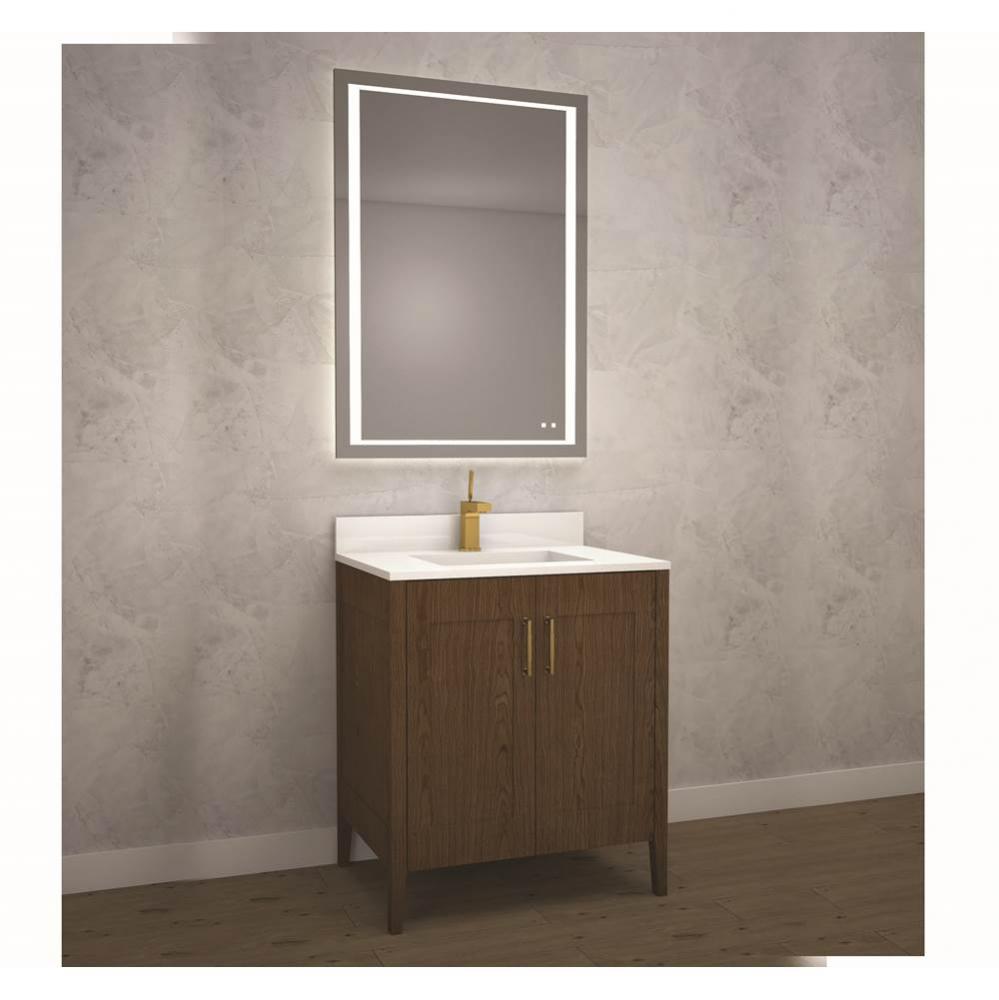 Madeli Encore 24'' Free Standing Vanity Brandy/HW: Brushed Nickel(BN)