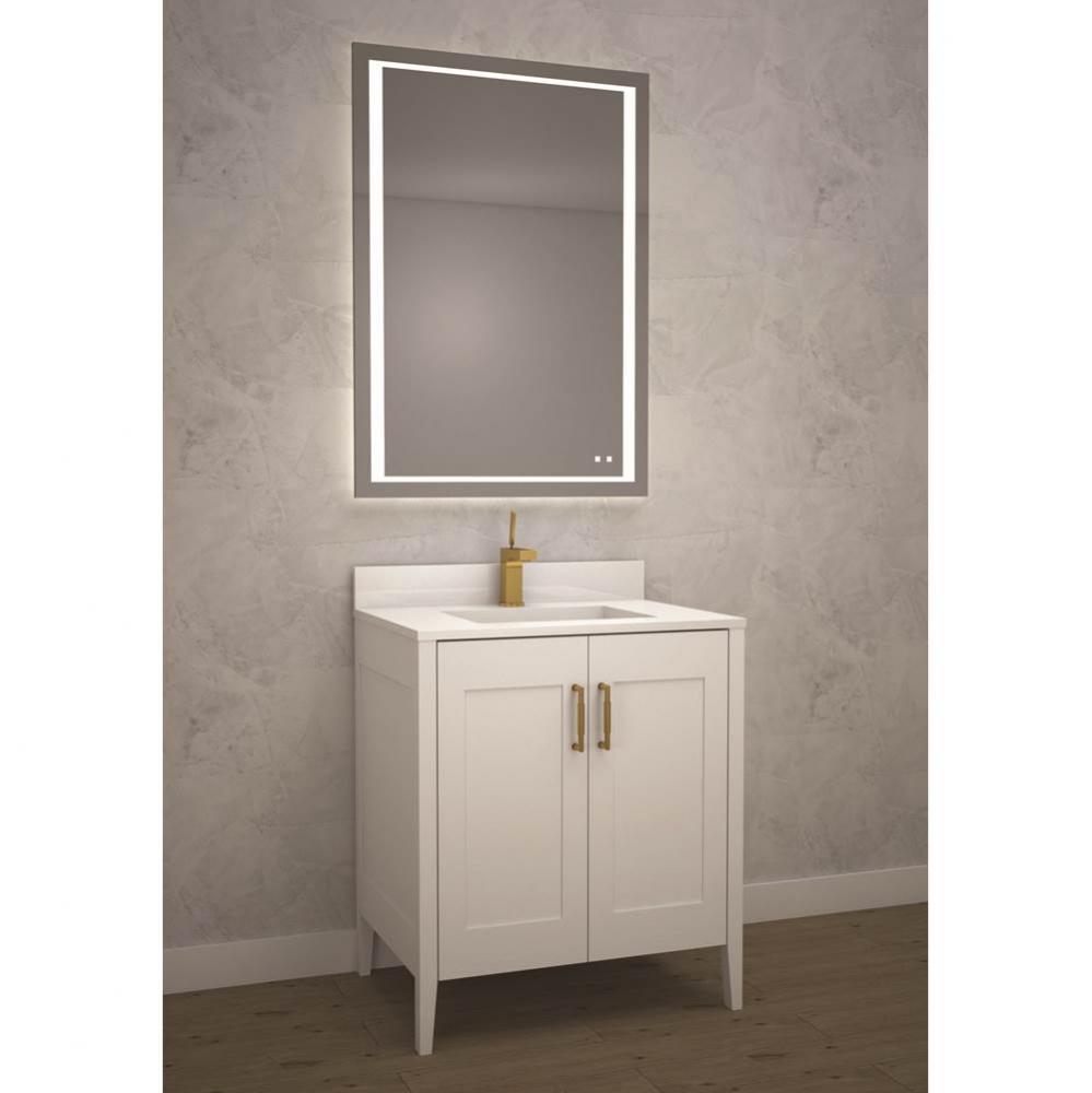 Madeli Encore 24'' Free Standing Vanity White/HW: Polished Satin Brass(SB)