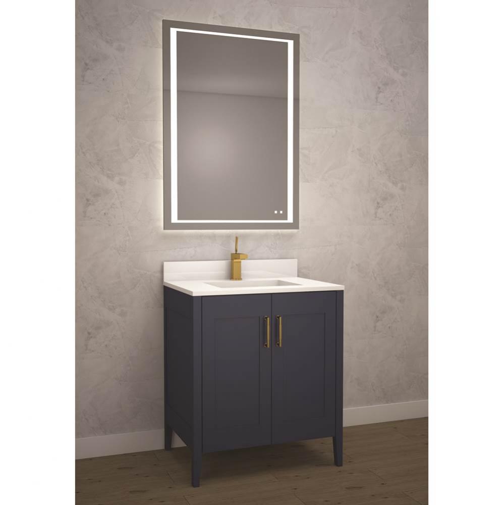 Encore 24''. Sapphire, Free Standing Cabinet, Polished Chrome Handles (X2), 23-5/8'