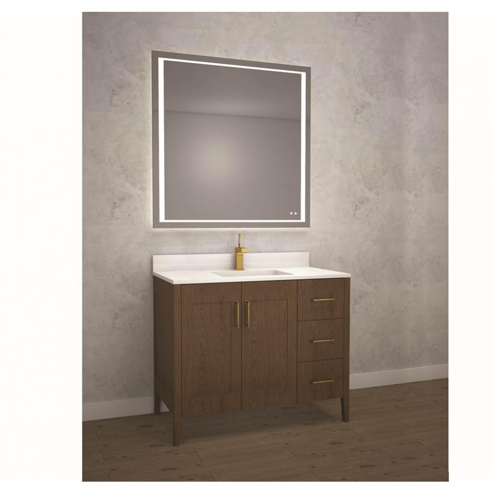 Madeli Encore 36'' Free Standing Vanity Brandy/HW: Satin Brass(SB)