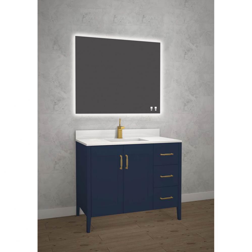 Madeli Encore 42'' Free standing Vanity Sapphire/HW: Satin Brass(SB)